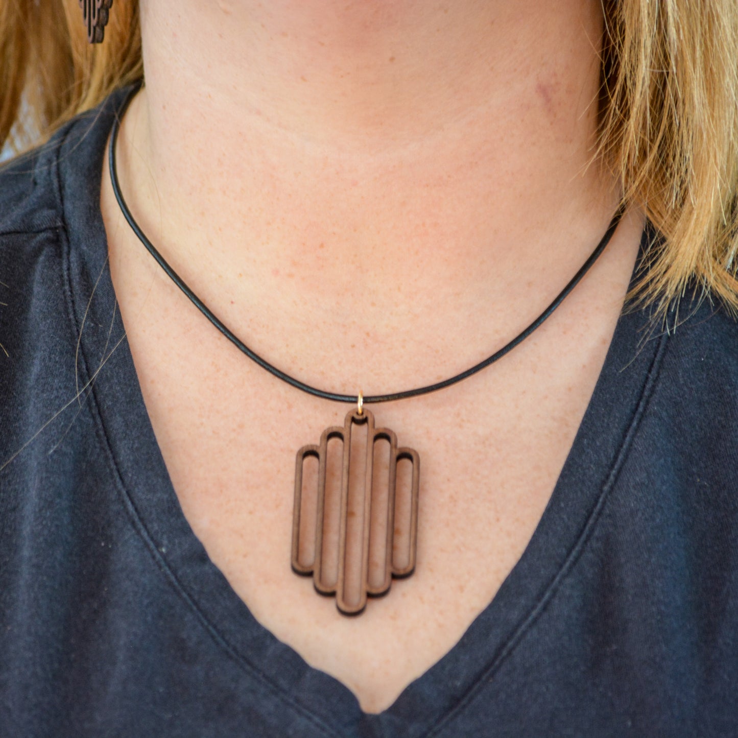 Five Arches Design MCM-Inspired Wood Jewelry Set